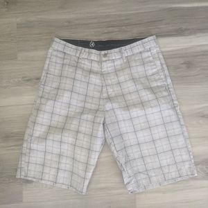 Volcom Corpo Class Frickin Painted Plaid Chino Shorts, 33